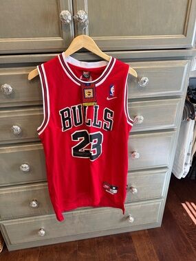 Nike Red Bulls #23 Basketball Jersey with Black & White Trim